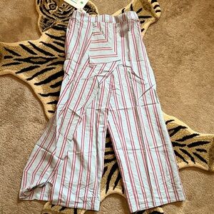 Patrizia Pepe Red and White Striped Trousers